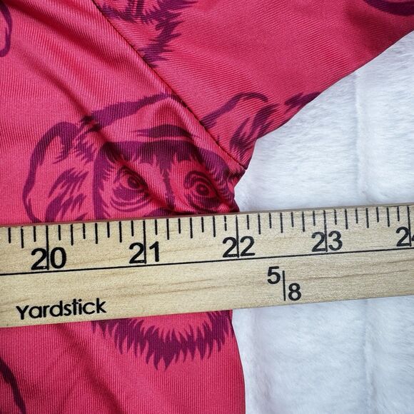 Obnoxious Golf Polo Shirt Men's L All Over Print Monkey Apes Performance Stretch - Picture 3 of 9